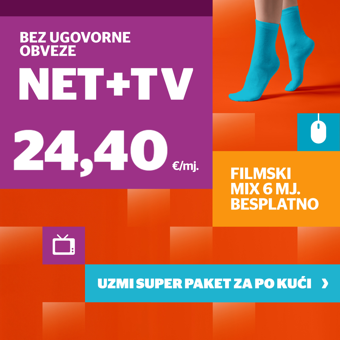 NET+TV paket bez ugovorne obveze